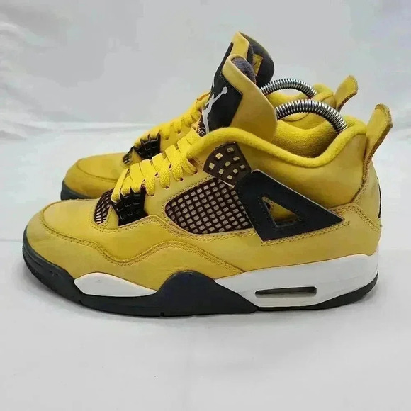 Nike Air Jordan Men\'s 4 Retro Lightning 2021 Tour Sneaker Shoes Yellow Size 7.5 main image 5